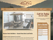 Tablet Screenshot of grandviewdecks.com